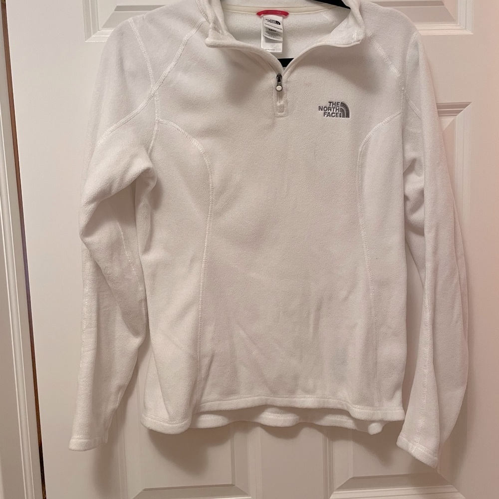 North face pullover fleece white XS